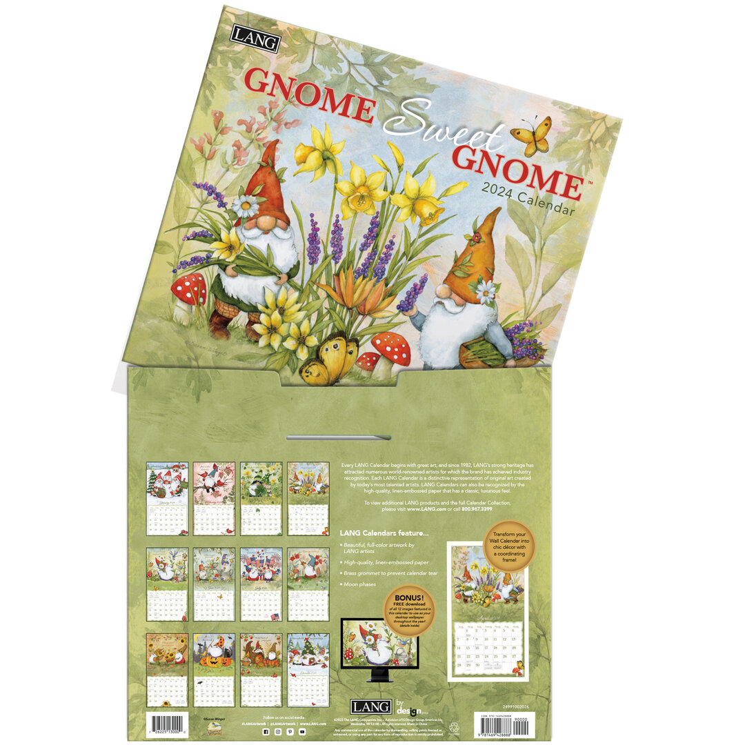 Gnome Sweet Gnome LANG Kalender 2024 Senequier Beauty, Fashion